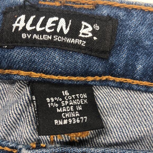 Allen B by Allen Schwartz flare bootcut patch jeans size 16 - Picture 8 of 9